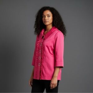 158. KENSIE Summer Jacket - Hot Pink - Size Large
